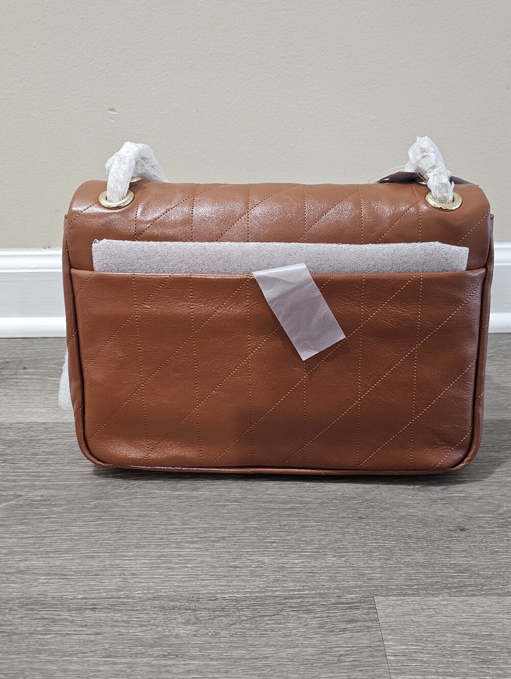 Coach Elodie  Leather Shoulder Bag in Saddle - Picture 10 of 11